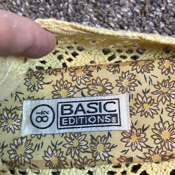 Basic Editions Yellow Knit Slip-On Shoes sz 8.5 - Picture 8 of 8